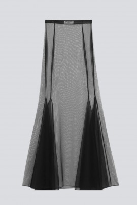 Long skirt in stretch tulle