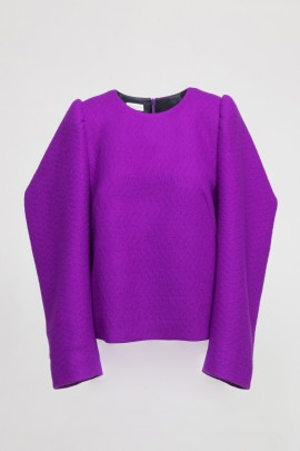 Top Cenza en laine violet