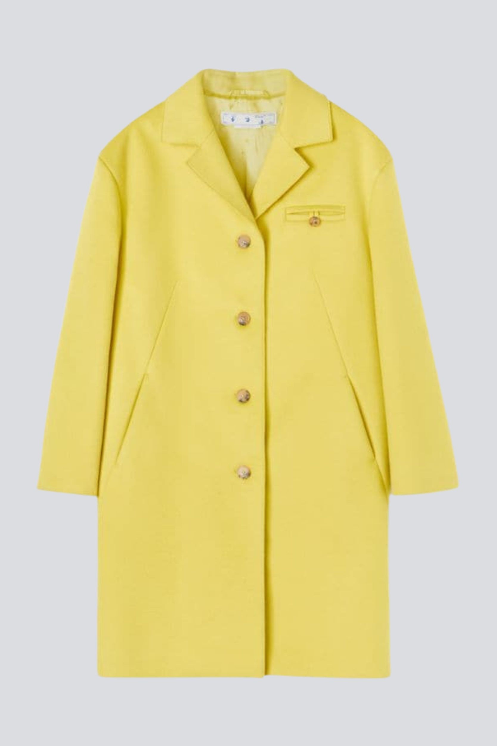 manteau laine jaune