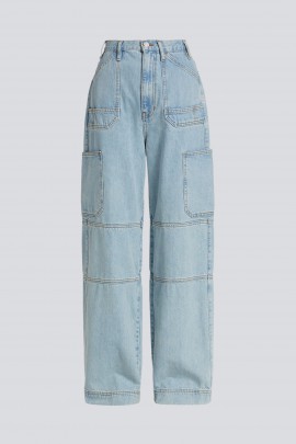 Oversized high-rise cargo jeans