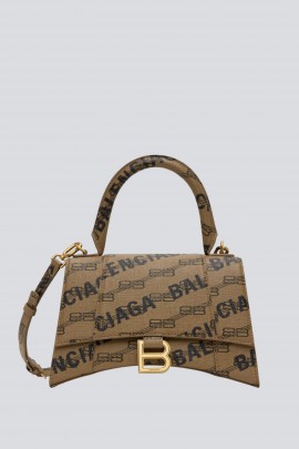 Small Hourglass bag in beige