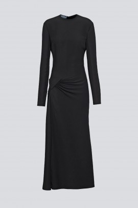 Robe longue en Cady noir
