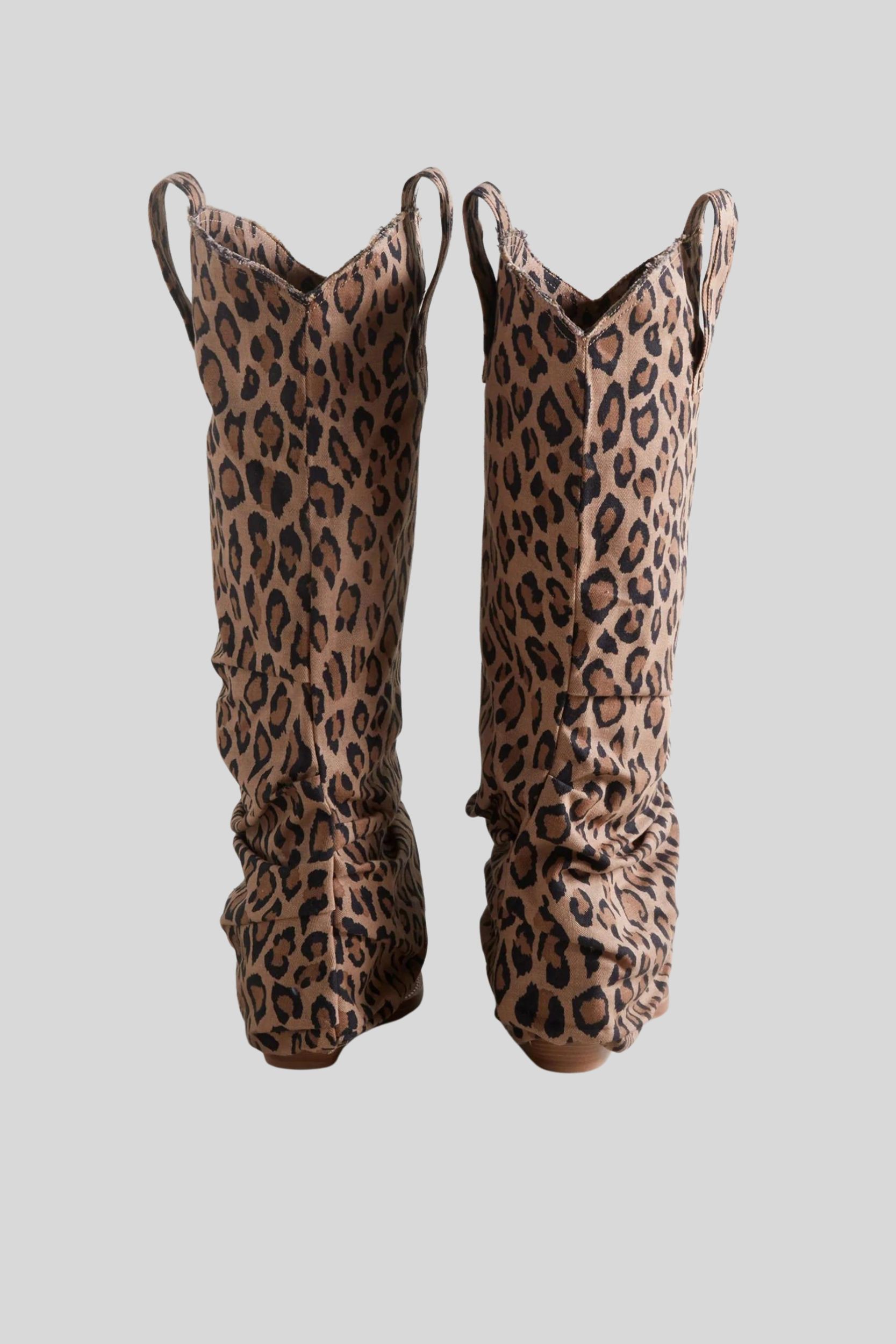 Boots Mid Cowboy leopard