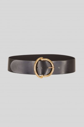 Black leather belt