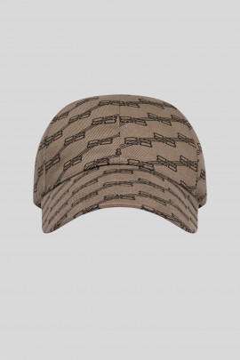 Casquette imprimée monogramme BB beige