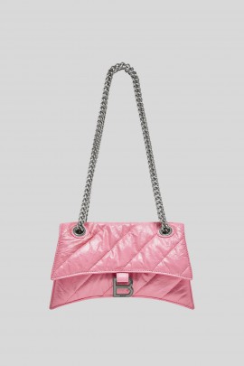 Sac Crush S en cuir rose
