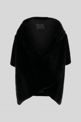 Black faux fur bolero