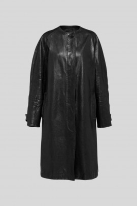 Black leather coat