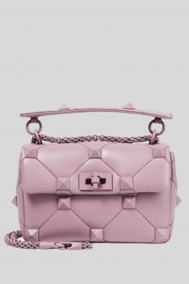 Sac Roman Studs en cuir rose