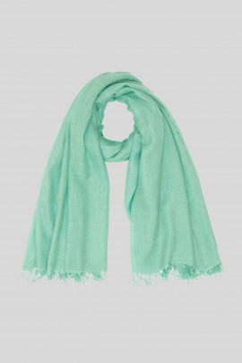 Cashmere and silk green Enrica M scarf