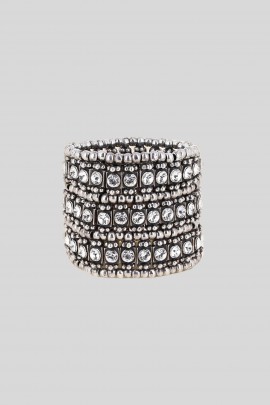 Manchette Roselyne 3 rangs argenté