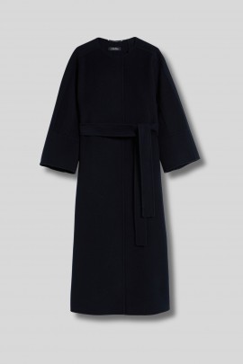 India coat in navy blue wool