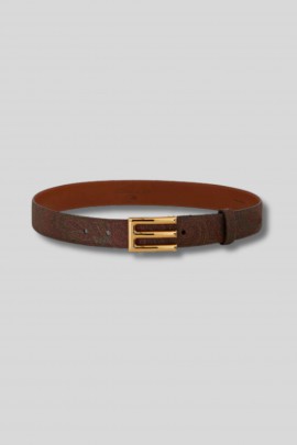 Paisley jacquard printed belt