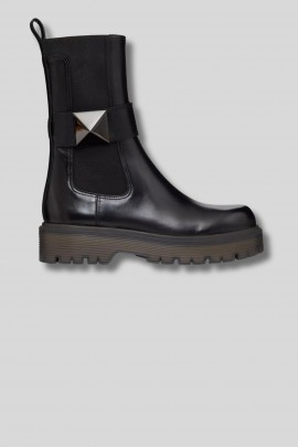 Boots Beatle à clou en cuir de veau