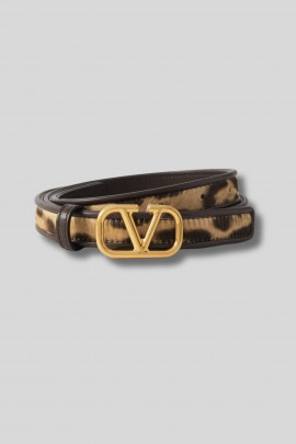 Ceinture Vlogo imprimée léopard