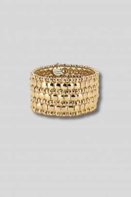 Pale gold Box 3-row elastic cuff