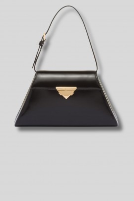 Medium brushed leather handbag