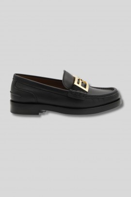 Baguette Black leather loafers