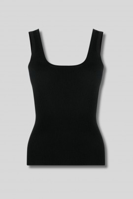 Black sleeveless tank top