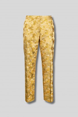 Straight leg jacquard pants