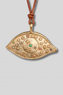 Grand pendentif ''Amazing Eye'' bronze