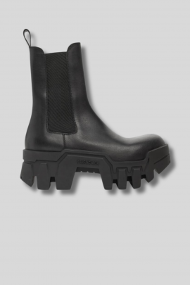Boots Chelsea Bulldozer en cuir noir