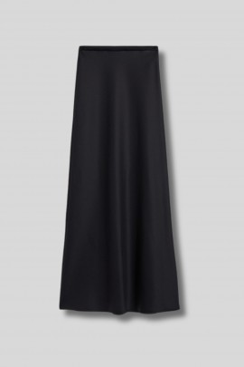 Straight skirt in black jersey