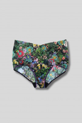 Retro V Kini imprimé