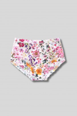 High Rise bouquet print shorty