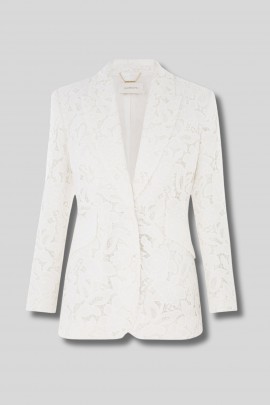 Blazer en dentelle ivoire