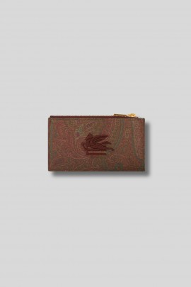 Paisley jacquard fabric cardholder