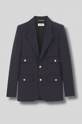 Blazer en Jersey 4 poches marine