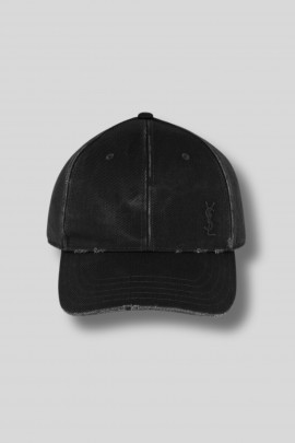 Washed Denim Cap black