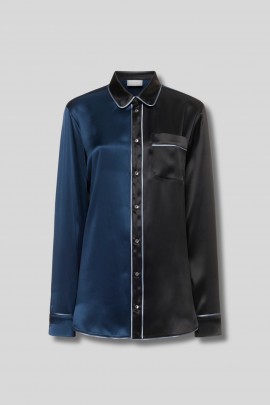 Printed yellow silk shirt