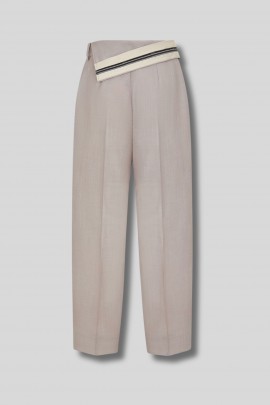 Pantalon en mohair taupe