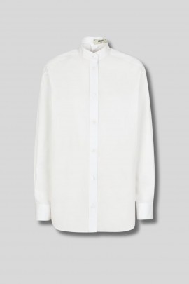 Chemise en popeline blanche