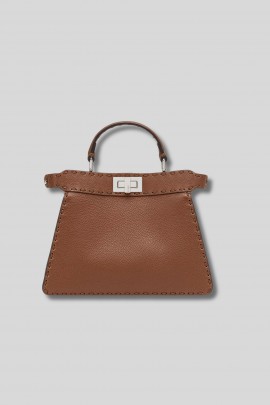 Sac Peekaboo ISeeU Petit Selleria marron avec 556 points cousus main