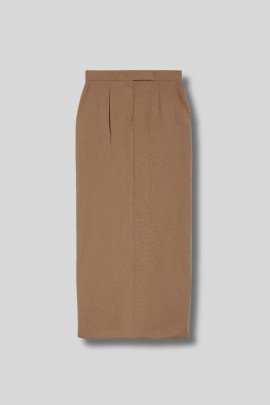 Camel linen Skirt
