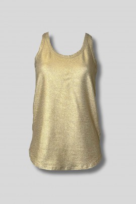 Débardeur en lurex doré