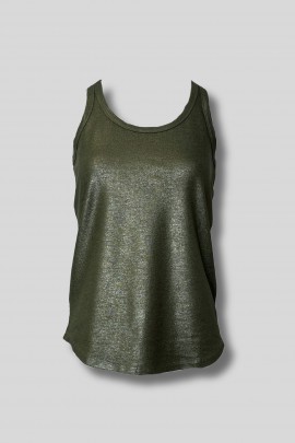 Débardeur en lurex kaki