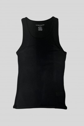 Black cotton tank top