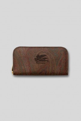 Paisley jacquard fabric wallet