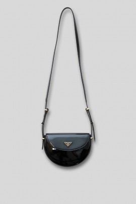 Sac besace noir vernis