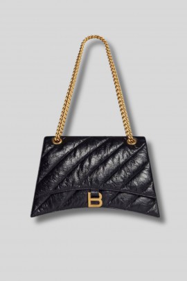 Crush Medium bag in black leather