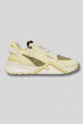 Flow yellow suede trainers