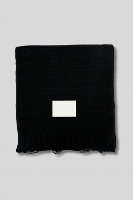 Echarpe en laine noire