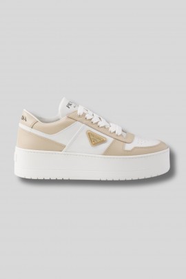 Downtown Bold sneakers in beige and white leather