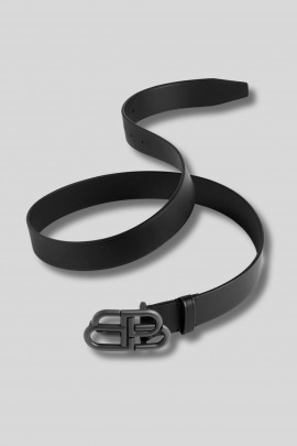 Ceinture BB en cuir noir 35