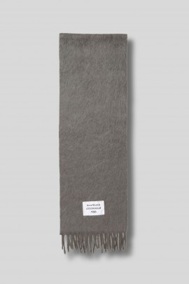 Grey fluffy scarf