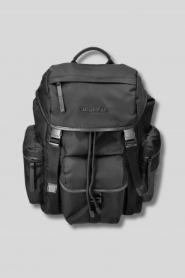 Black nylon backback
